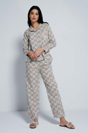 Harvest Pink Cotton Pyjama Set