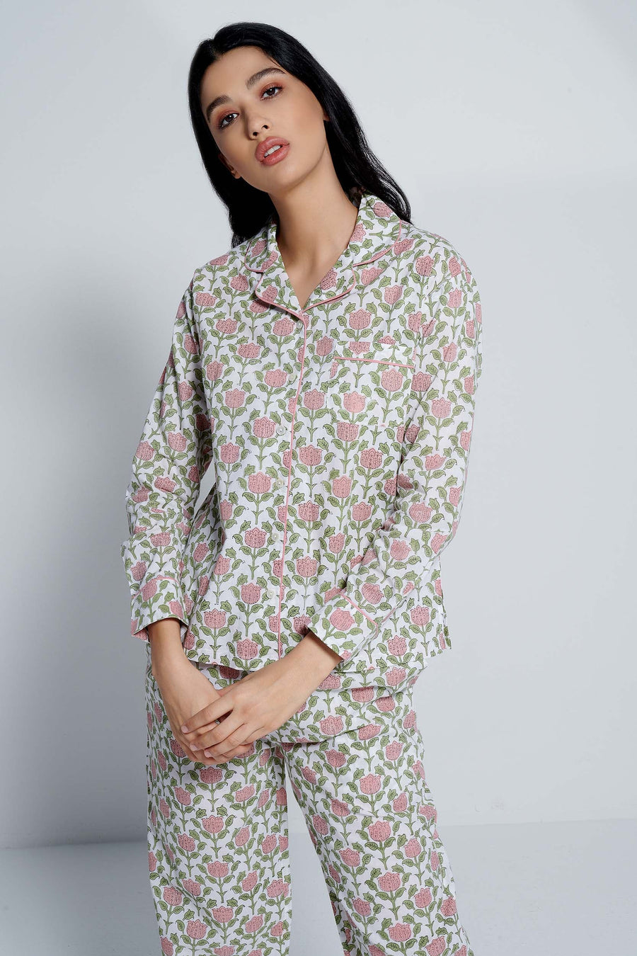 Harvest Pink Cotton Pyjama Set
