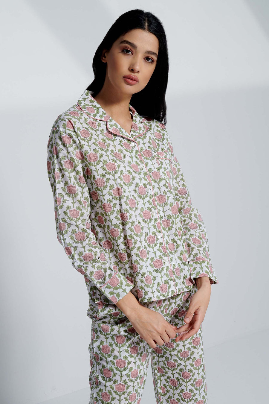 Harvest Pink Cotton Pyjama Set