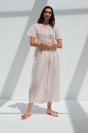 Holly Pink Cotton Nightdress