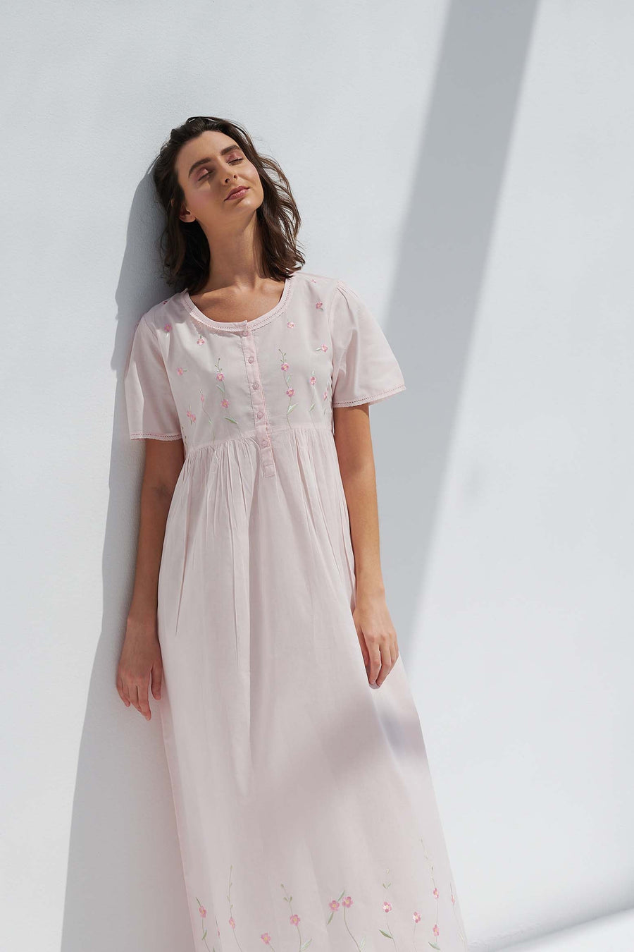 Holly Pink Cotton Nightdress