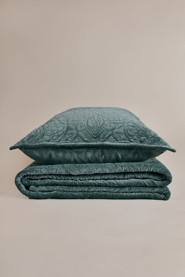 Pillow  Cover Shad Bakht Green Velvet set of 2 50x75cm