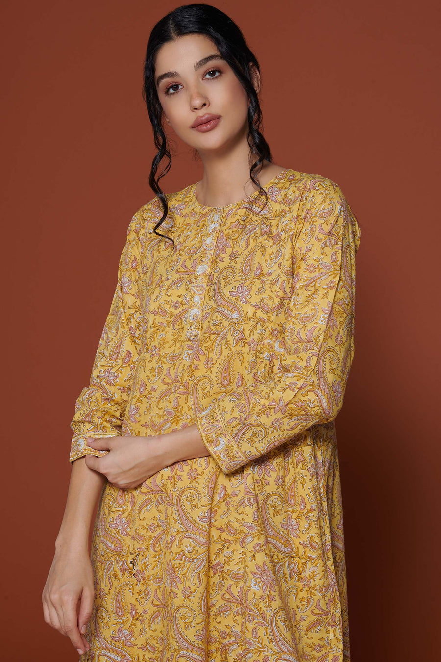 Kesari Ambi Kaftan