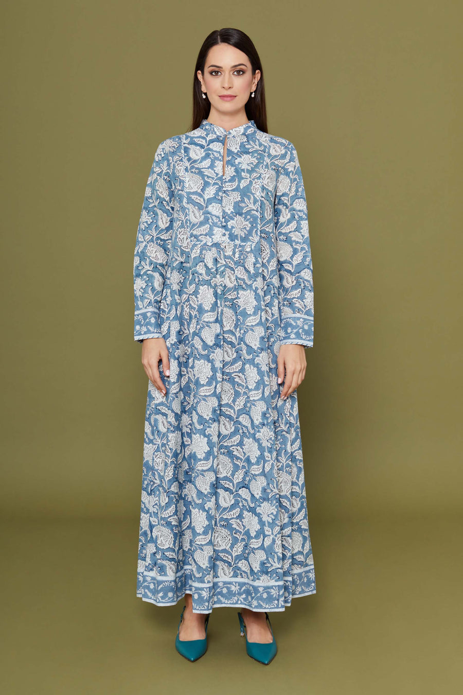 Narjee Blue Kaftan