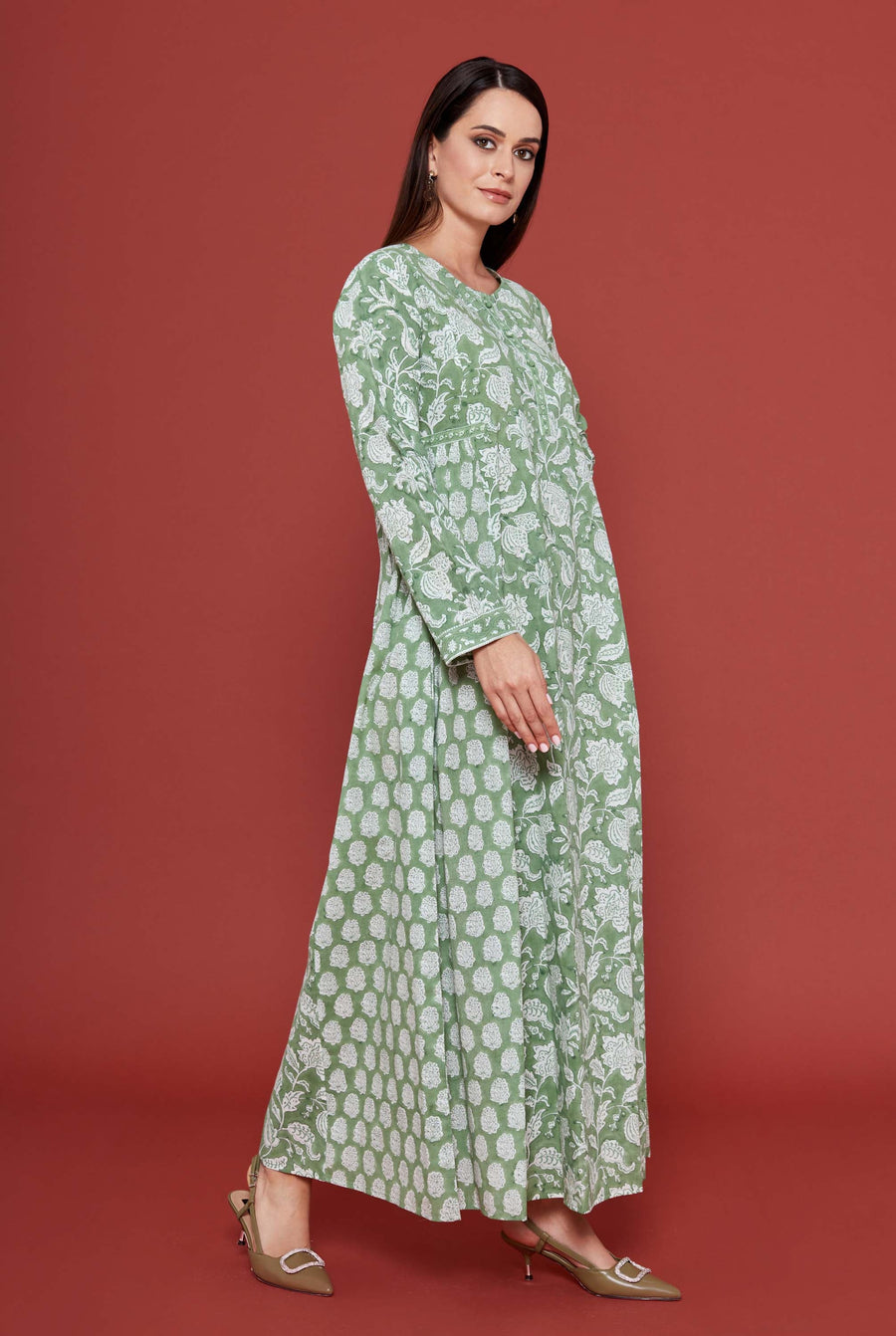 Narjee Green Kaftan