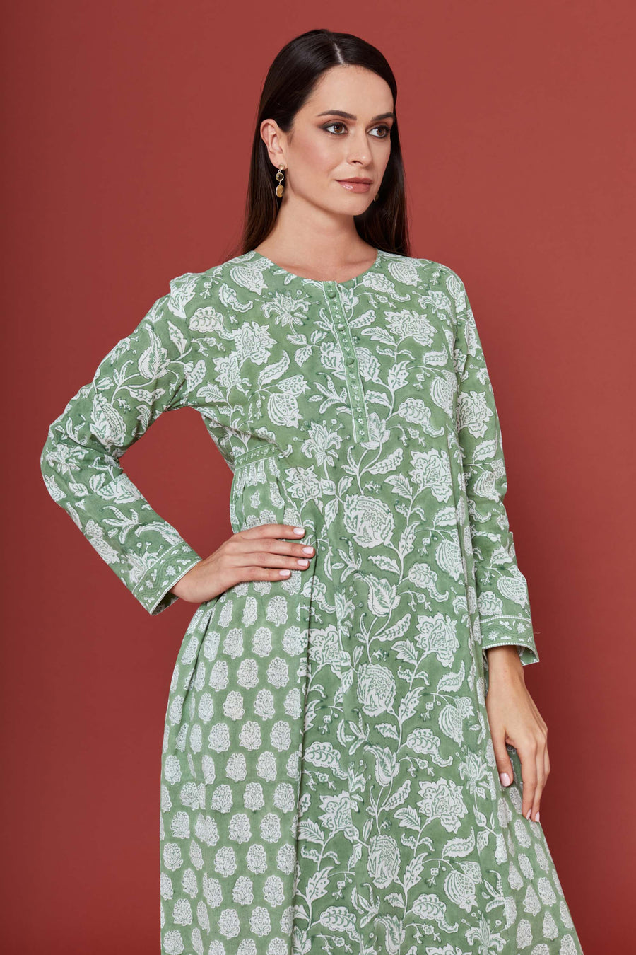 Narjee Green Kaftan