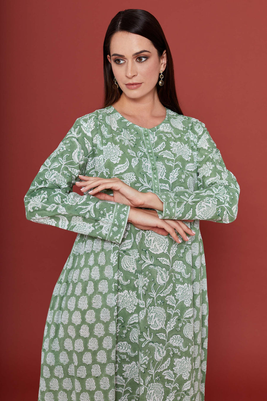 Narjee Green Kaftan