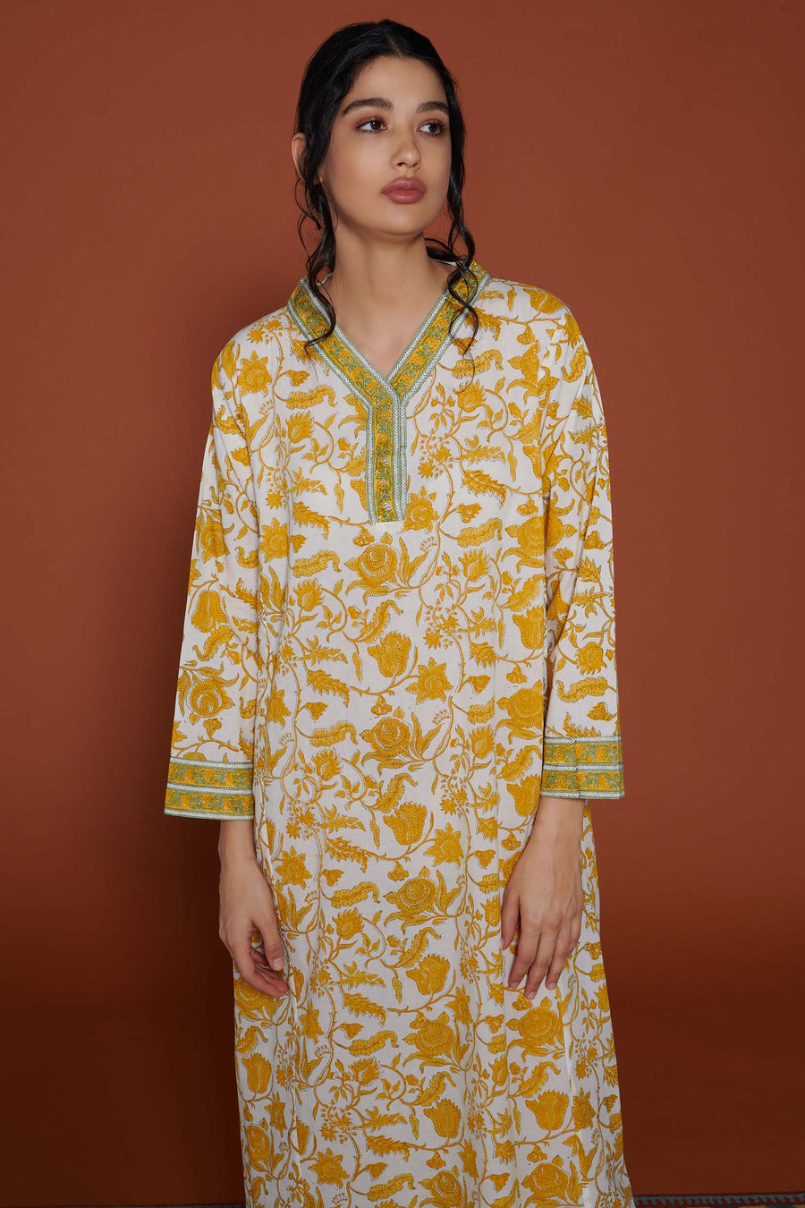 Pila Vasant Cotton Kaftan
