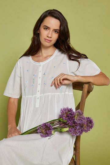 Nightdress Floralia White