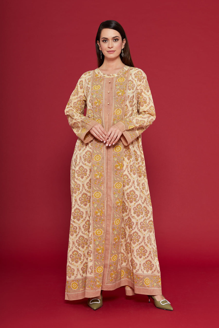 Mifra Yellow Cotton Kaftan