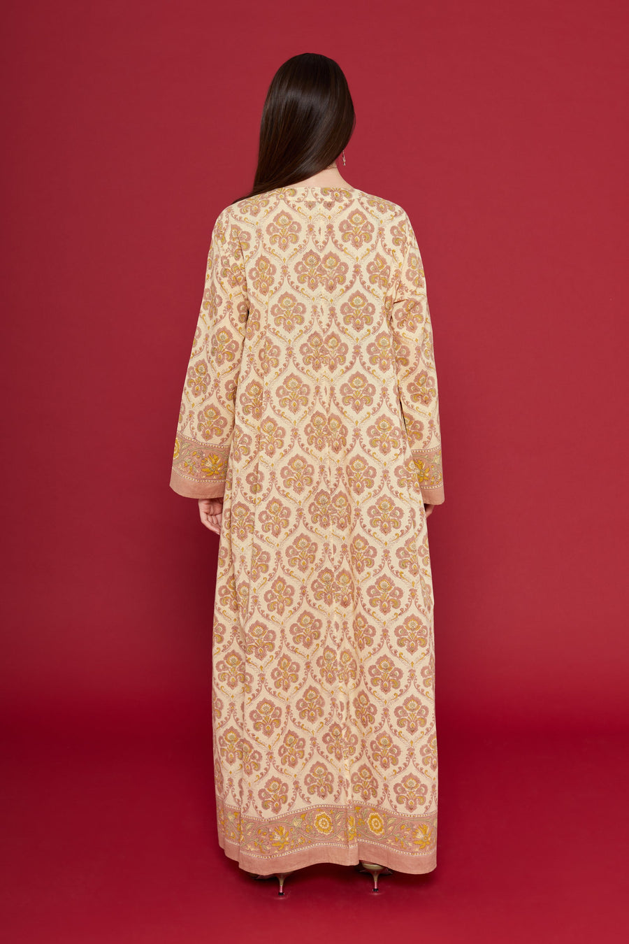Mifra Yellow Cotton Kaftan