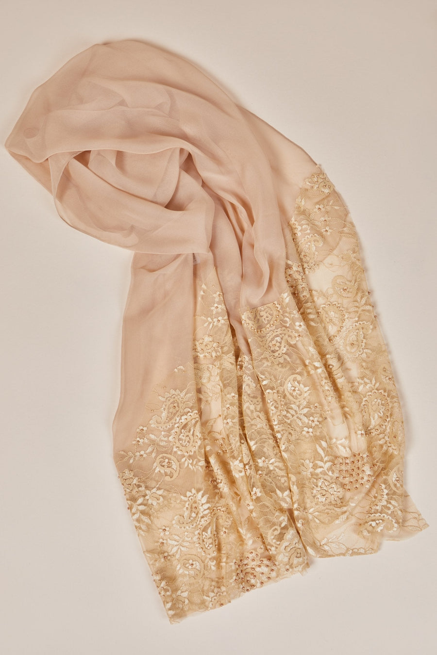 Ecru Chantilly Lace Scarf