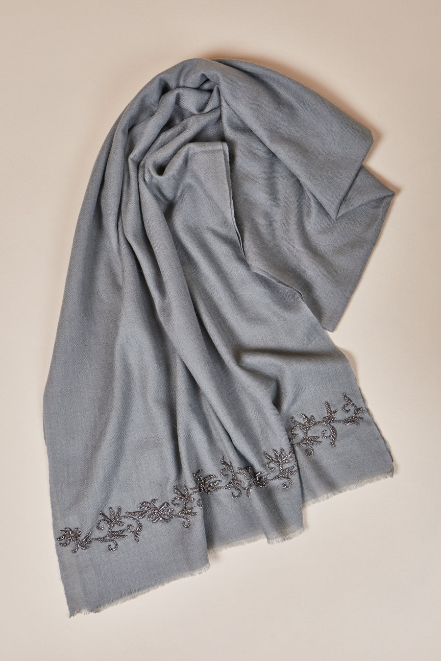 Silver Florid Sprig Scarf