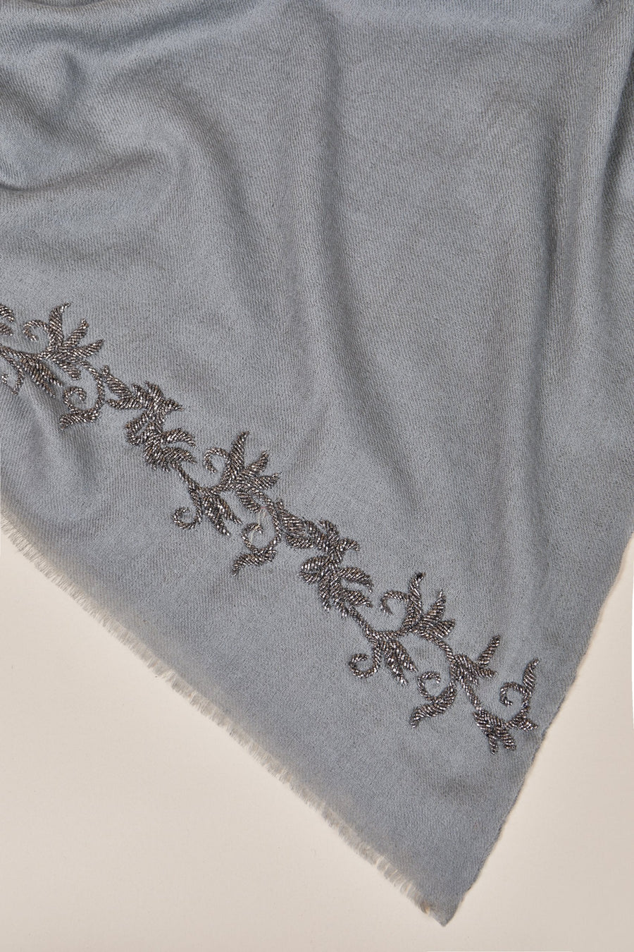 Silver Florid Sprig Scarf