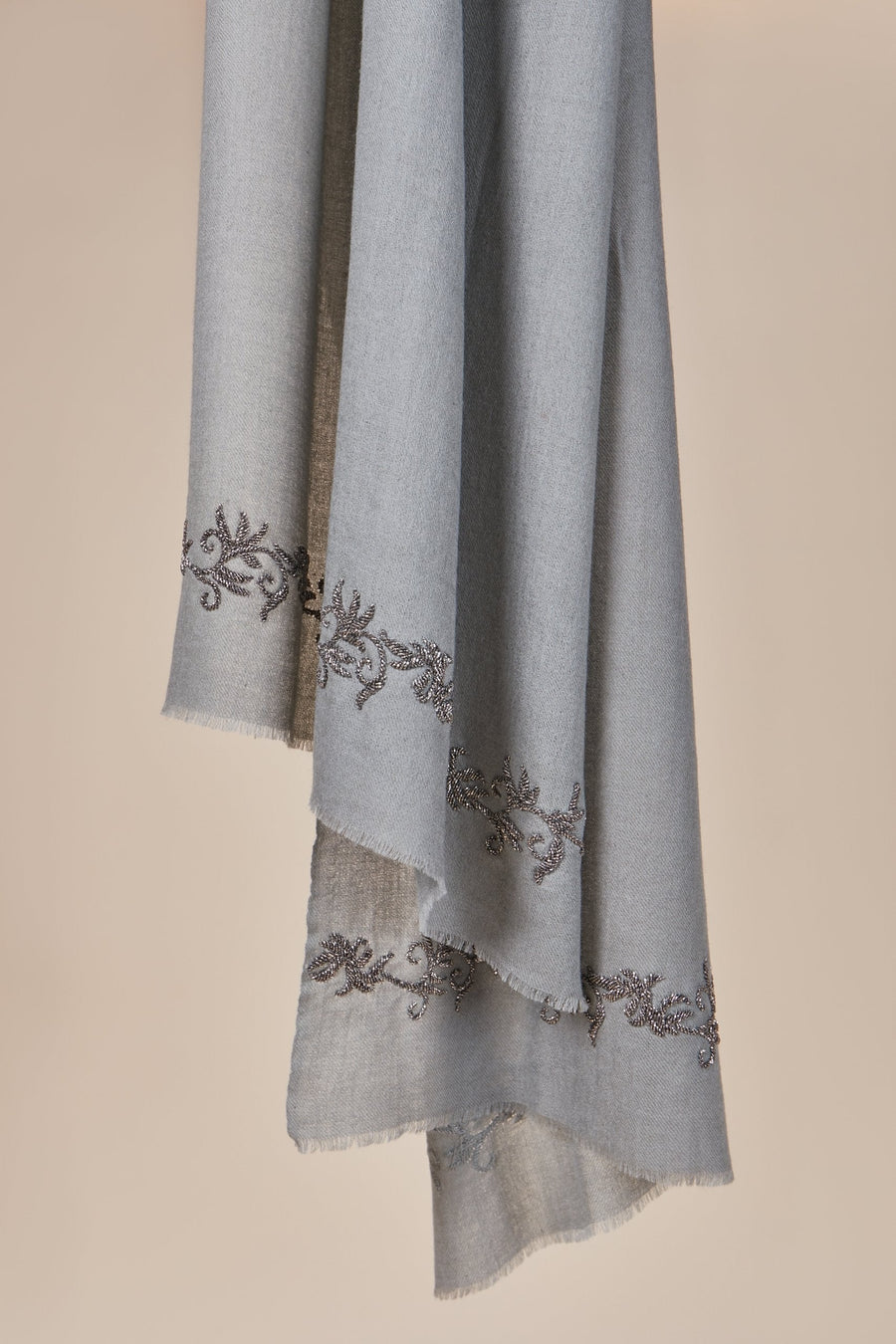 Silver Florid Sprig Scarf