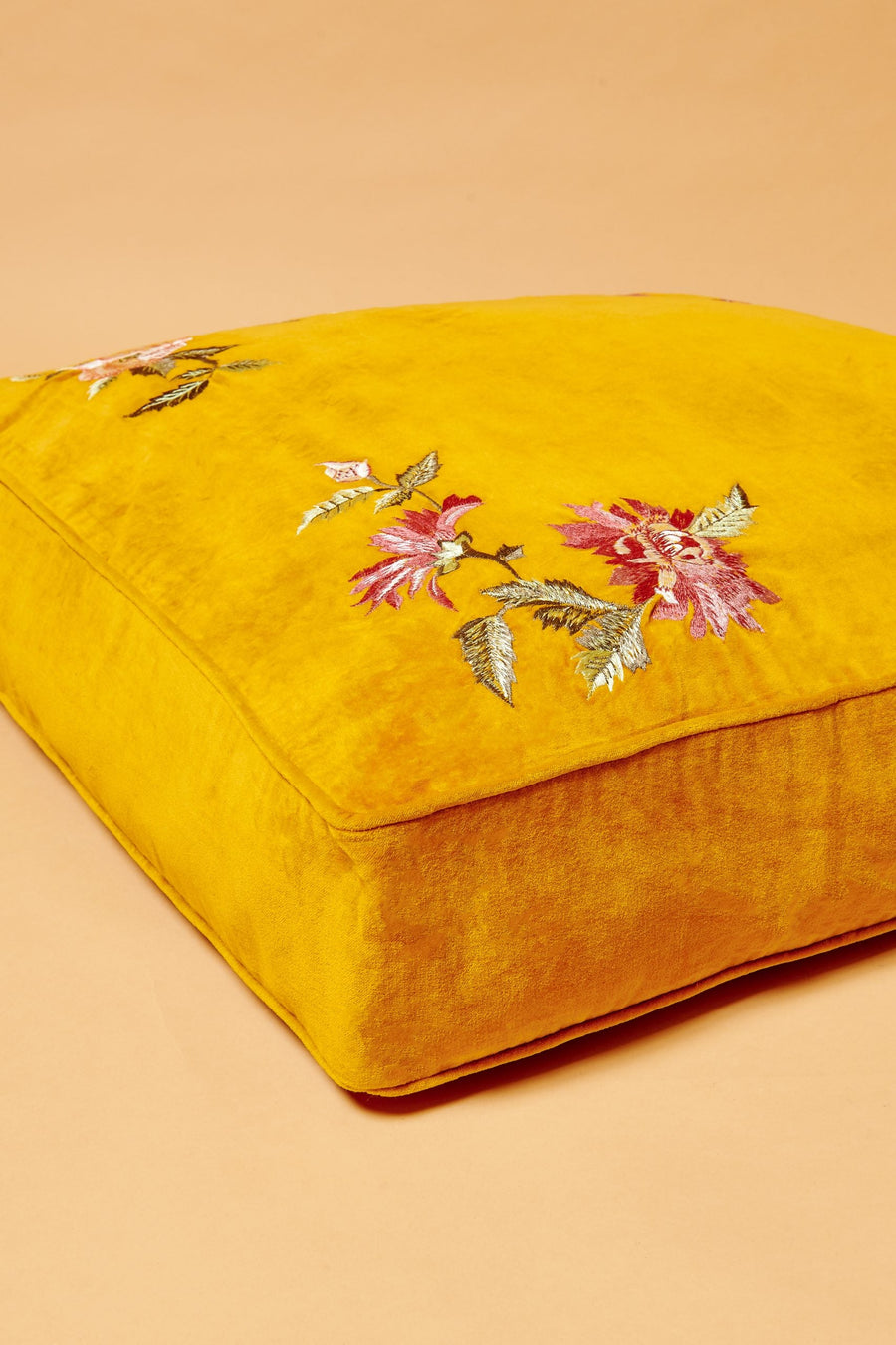 Renaissance Ochre Floor Cushion (80 x 80 x 15 cm)