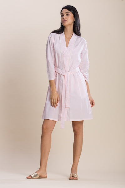 Coton Haida Pyjama Shorts and Robe Set