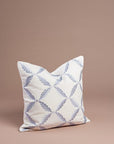 Sammarkand Light Blue Leaf Cushion Cover (45cm x 45cm)